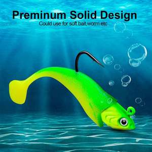 30g 35g 45g Hameçon de pêche à tête de gabarit de poisson Offset Sinker Soft Worm Jig Lure Hook for Bass Carp Fishing Tackle - Product Image 6