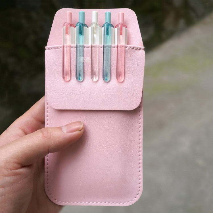 2Pcs Lage Pen Oganize Potable Pocket Potecto Leak Poof