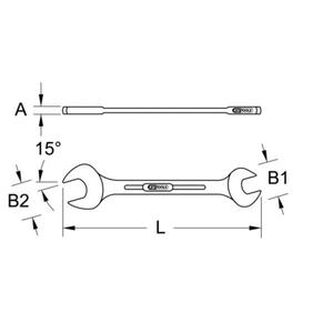 KS <b>TOOLS</b> - 517.0787 Double open ended <b>spanners</b> ('') - EAN 4042146557884 WRENCHES OPEN END WRENCHES - Product Image 2