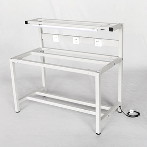 Banc de travail antistatique pour atelier, avec support lumineux, emballage, table d'inspection de laboratoire, établi de travail lourd - Product Image 1