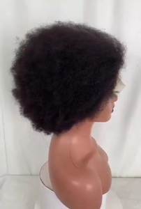 Pelucas Cortas de Cabello Humano <span class=keywords><strong>Afro</strong></span> Rizado con Doble Trama de 13*4 - Product Image 2