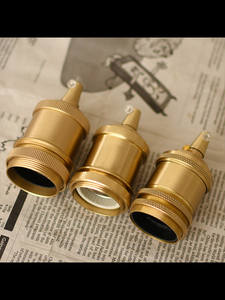 Grand support de lampe à suspension Edison rétro à tête unique en laiton et cuivre avec pièces entièrement en cuivre 111V~240V Chine - Product Image 2