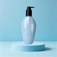 XYPACKAGING Bouteille en PET transparente ovale de 300 ml (12 oz) avec bouchon à clapet pour cosmétiques liquides