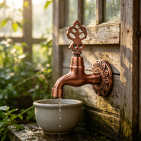 Robinet mural en laiton pour jardin, balcon, lavabo, machine à laver, couleur personnalisable