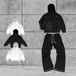 Sudadera con Capucha Extra Grande con Cierre, Tejido de Felpa Gruesa de Poliéster/Algodón, Bordada, Personalizada para Hombre, Estilo Vintage, Lavada, Invierno, Talla XS - Product Image 1