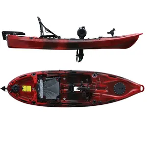 Motín Mako 10 precio de fábrica rojo brillante estable Canoa Kayak para Angler pesca