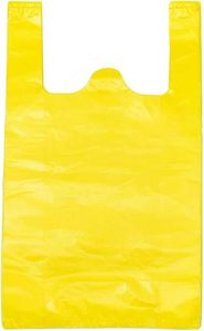 Huamaohengchun <b>Plastic</b> Bags with Handles for Grocrery and Retail Shopping, Bolsas De Plastico Para Negocio 12x20 Inch Yellow - Product Image 2