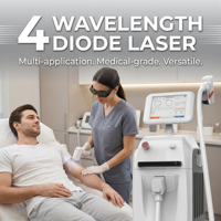 Épilation au laser diode 808 nm 120j 400ms avec refroidissement TEC – Machine d'épilation au laser diode allemande