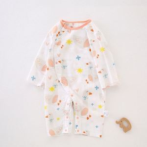 Ropa de Verano para Bebés Recién Nacidos, 70% Bambú, 30% Algodón de Fibra Larga, Mameluco Corto Estampado para Bebé, <span class=keywords><strong>Pijama</strong></span> Súper Suave y Fresco - Product Image 4