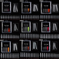 Formes d'ongles en plastique WholesaleTrending En Stock Logo Personnalisé Construction Française Cercueil Extension d'ongles Double Forme Nail Tips
