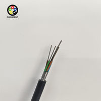 Câble à fibre optique monomode GYTA PE à 48 fibres pour extérieur, aérien et en conduit, avec certifications CE/ROHS/ISO9001 et éléments de renforcement en FRP/acier