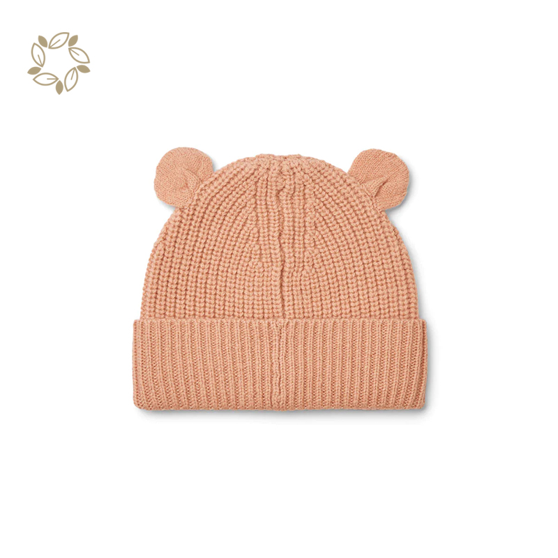 Детские шапки из 100% органического хлопка в рубчик, Экологически чистая детская шапка со шнурком, мягкая детская шапка из мериносовой шерсти с ушками