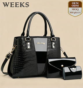Nouveauté WEEKS ALL0317 – Sacs à bandoulière de luxe matelassés en cuir pour femmes, grande capacité, style messager, vente en gros - Product Image 1