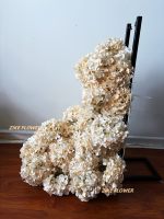 Personnalisé pour Champagne Artificielle Hortensia Fleur Chemin De Table Lush Arrangements Floraux Tête De Table Décor De Mariage