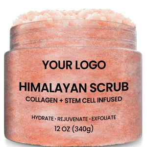 Sel de Bain Rose de l'Himalaya Détoxifiant Relaxant Minéral au Collagène, Aloe Vera, Pépins de Raisin, Huiles d'Amande Douce, Exfoliant au Sel, Gommage Végétalien Apaisant - Product Image 1