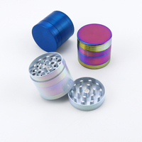 Broyeur à herbes et épices 40mm 50mm 63mm, moulin à tabac en alliage de zinc avec couvercle magnétique, accessoires pour fumeurs