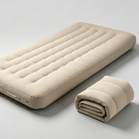 Canapé gonflable en PVC floqué personnalisé en usine et repose-pieds, chaise gonflable pliable légère pour camping, compatible SUV avec pompe