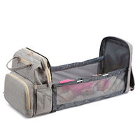 Sac à dos multifonctionnel pour maman, grande capacité 20L, style anglais, polyester, fermeture éclair étanche, avec port USB, pour printemps/été