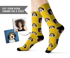 <span class=keywords><strong>Impression</strong></span> personnalisée de haute qualité logo à la demande Chien <span class=keywords><strong>Photo</strong></span> sublimée 3 chaussettes colorées imprimées - Product Image 1