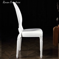 Chaise Louis en plastique en résine PP Style français classique durable, empilable pour les événements de mariage Chaise Bella