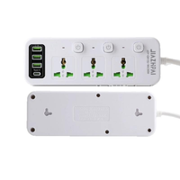 Universelle 4-fach Steckdosenleiste mit USB-Anschlüssen für Zuhause und Büro, Elektrische Verlängerungssteckdose