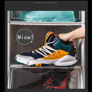Venta al por mayor de almacenamiento de caja de zapatos de acrílico transparente para hombres | Caja organizadora de zapatos apilable caja de exhibición transparente para <span class=keywords><strong>tienda</strong></span> de armario - Product Image 4