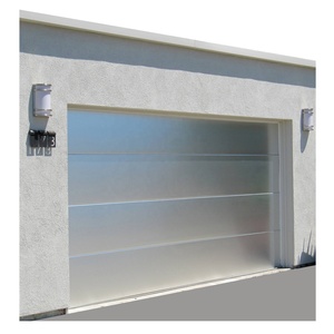 Puertas <span class=keywords><strong>de</strong></span> garaje seccionales plegables <span class=keywords><strong>de</strong></span> acero plateado americano, <span class=keywords><strong>chapa</strong></span> <span class=keywords><strong>de</strong></span> Metal blanca <span class=keywords><strong>de</strong></span> 16x8, puertas correderas dobles <span class=keywords><strong>para</strong></span> coche - Product Image 1