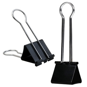 2.4" Wide black metal jumbo binder clips new packing amazon hot sell metal paper binder clips