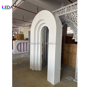 Arche en acrylique blanc sur mesure LEDA Factory, différentes tailles, arche multi-couches en PVC pour événements de mariage et fêtes - Product Image 4