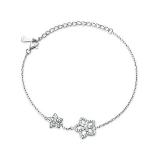 Charm Women's Rhodium Plated Zircon <b>925</b> <b>Sterling</b> <b>Silver</b> Trendy Fashion <b>Bracelet</b> for Wedding & Party Gift - Product Image 1