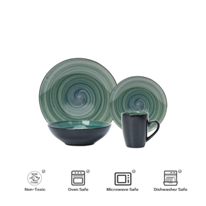 ชุดจานเซรามิคสำหรับครัว โปรโมชั่นเดือนกันยายน พร้อมแก้วน้ำ ขายดี จานขนาดใหญ่ ดีไซน์โดดเด่น ชุดอาหารเย็น - Product Image 2