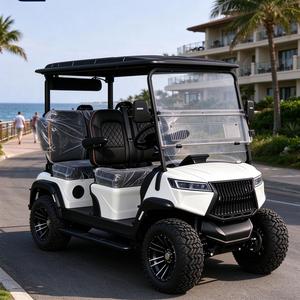 Carrito de Golf Eléctrico de Litio de 4 Plazas con Color Personalizable, Carrito de Golf Todoterreno con Suspensión Independiente, Llantas de 12-14 Pulgadas y Bi - Product Image 1
