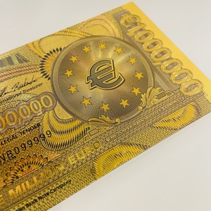 Nouveau Billet de Banque Européen en Feuille d'Or 10 Milliards Pièce Commémorative Plaqué Or 24k Billet de Banque en Feuille d'Or pour Collection - Product Image 6