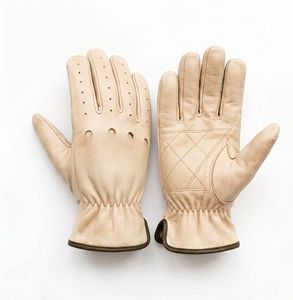 Guantes de Soldadura de Cuero Blanco, Guantes de Seguridad de Dedo Completo, Guantes de Trabajo de Piel de Cabra Suave para Soldadura, Reparación y Jardinería - Product Image 2