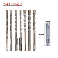 Jeu de forets à percussion SDS Plus Max SUBORUI YG8C 160 mm à pointe en carbure de tungstène pour béton, maçonnerie et trous dans les murs