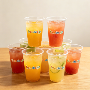 Gobelets jetables en plastique transparent de 12 oz avec couvercles à dôme pour café, lait, thé, crème glacée, boissons froides pour fêtes, restaurants, mariages - Product Image 1