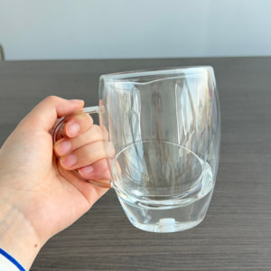 Vaso de <span class=keywords><strong>Vidrio</strong></span> con Diseño de Bola de Nieve de 350 ml/12 oz, con Orificio Preperforado, Tazas de Café de Doble Pared, Vasos con Asa Lateral, Botella con Diseño de Bola de Nieve - Product Image 5