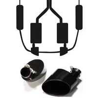 Embouts d'échappement pour Audi A3 A4 A5 A6 A7 jusqu'à RS3 RS4 RS5 RS6 RS7, embouts de silencieux doubles, acier inoxydable 304, 57/63 mm, elliptiques SYPES
