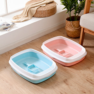 <b>Cat</b> <b>Litter</b> Box Rectangle Open Design With Scoop For <b>Cat</b> Pet Toilet - Product Image 2