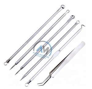 Juego de 6 agujas para eliminar espinillas, herramientas profesionales de extracción de acné para limpieza Facial - Product Image 1