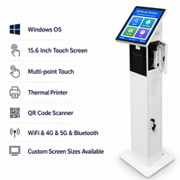 Kiosques de libre-service de petite entreprise de 15.6 pouces avec l'imprimante de 80mm
