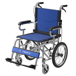 <span class=keywords><strong>Silla</strong></span> de Ruedas Plegable Comfort Ride Azul, Llantas de Aire con Absorción de Impactos de 16 Pulgadas, Asiento de Malla Transpirable Azul, Marco de Acero al Carbono, Plegado en un Solo Paso - Product Image 1