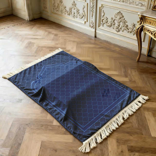 Custom Muslim Rectangular Thickened Ergonomic Orthopedic Support to Knee Prayer Mat Custom with Tassels