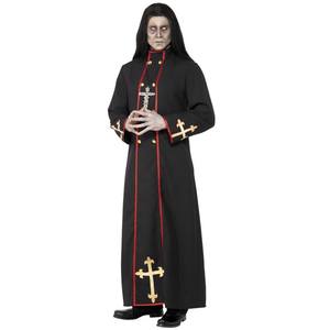 Disfraz Medieval de Sacerdote Católico para Hombre, Terrorífico Pastor, Monje, Mago, Cosplay, Halloween, Carnaval, Fiesta, Disfraz Elegante para Mujer - Product Image 2