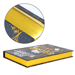 <span class=keywords><strong>Livres</strong></span> reliés <span class=keywords><strong>de</strong></span> 5,5 * 8,5 pouces avec titre imprimé en feuille holographique sur couverture mate et tranches dorées - Product Image 3