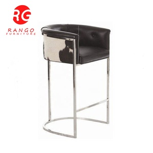 Chaise <span class=keywords><strong>de</strong></span> <span class=keywords><strong>bar</strong></span> en acier inoxydable argenté <span class=keywords><strong>de</strong></span> luxe, épaisseur 1,5 mm, <span class=keywords><strong>design</strong></span> moderne <span class=keywords><strong>de</strong></span> haute qualité pour la maison, l'hôtel et le salon - Product Image 3