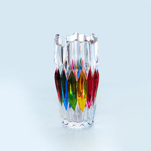 हॉट सेलिंग फैशन क्लासिक उत्कृष्ट रंगीन घरेलू पार्टी शादी सजावट फूल पौधे ग्लास वेस - Product Image 4