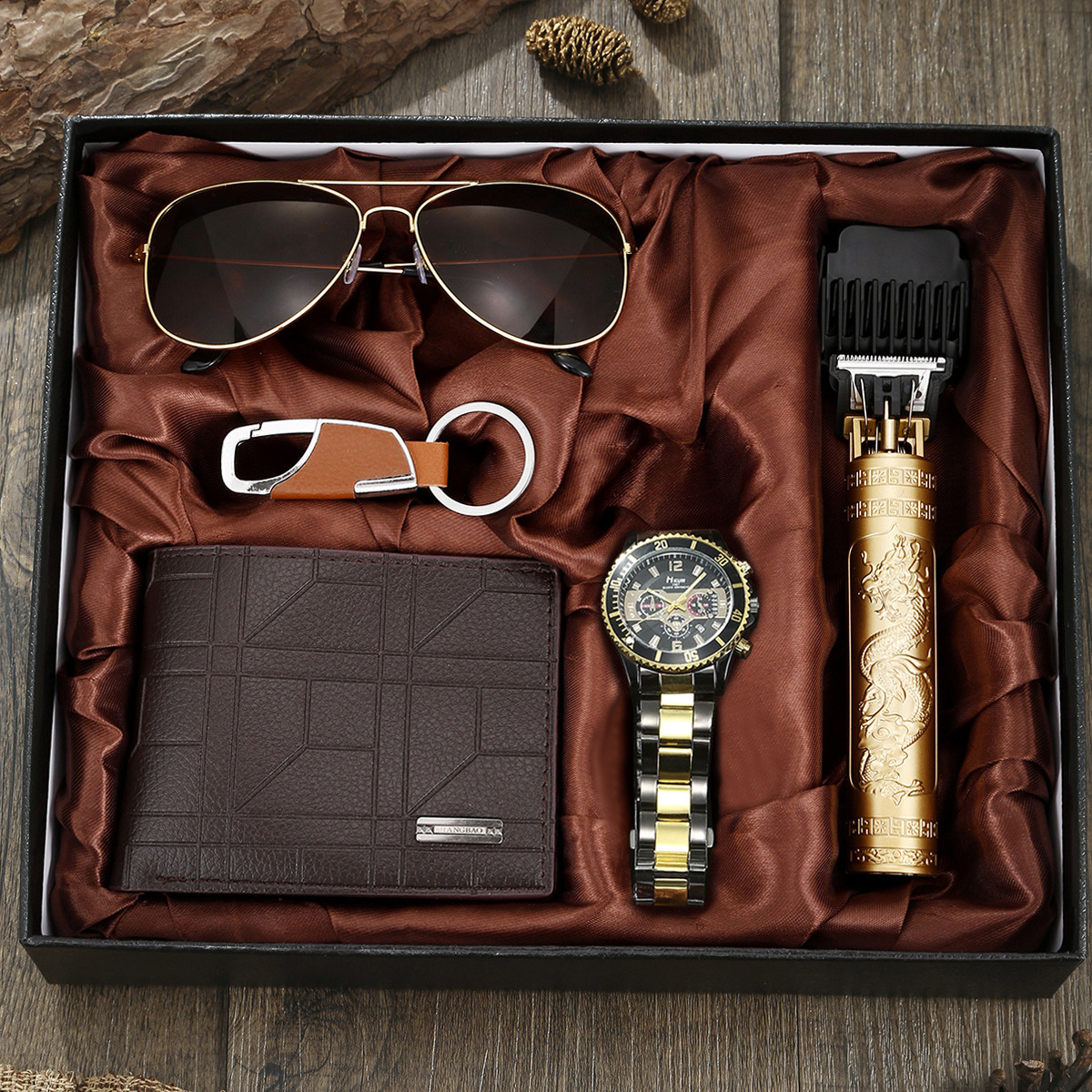 (Quartz Watch Hair Trimmer Wallet Sunglasses )