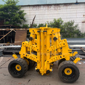 Behälter rollen können ohne Gabelstapler installiert werden. Gummi räder für Sandy Oberflächen. Hydraulische Jack Container Rollen - Product Image 3