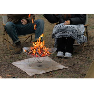 Brasero portable d'extérieur en acier pour bois, démontable pour le camping, les feux de camp, le jardin et les pique-niques - Product Image 2